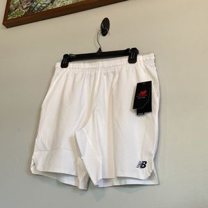 New balance, athletic shorts, white, activewear